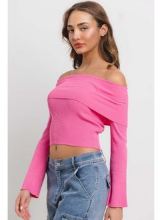 Show off your playful side with our Bella Pink Off The Shoulder Top. This flirty and fun top is perfect for a day out with friends or a casual date night. The off-the-shoulder design adds a touch of sass to your outfit, while the delicate pink color adds a feminine touch. DETAILS Long Sleeve Off the Shoulder Slightly Cropped Slight Stretch 70% Acrylic, 30% Nylon Better Be is a women fashion brand with quality versatile clothing pieces. Pink Off The Shoulder Top, Versatile Clothing, Casual Date Night, Clothing Pieces, Casual Date, Versatile Outfits, Off The Shoulder Top, Shoulder Design, Nice Tops