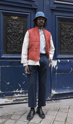 Unique Men Style, Eclectic Grandpa Mens Fashion, Eclectic Grandpa Style, Americana Style Fashion, Layering Outfits Men, Fisherman Aesthetic, Mens Outfit Inspiration, Stylish Mens Outfits, Black Men Fashion