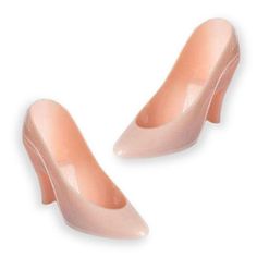 pair of pink shoes on white background