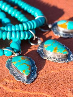 Handmade Turquoise Jewelry For Western-themed Events, Rustic Turquoise Concho Jewelry, Turquoise Sterling Silver Jewelry With Charms, Turquoise Bohemian Jewelry With Vintage Charm, Bohemian Turquoise Jewelry With Vintage Charm, Rustic Handmade Jewelry For Western-themed Events, Handmade Western Jewelry For Vintage Collection, Rustic Turquoise Jewelry, Cowboys Hats