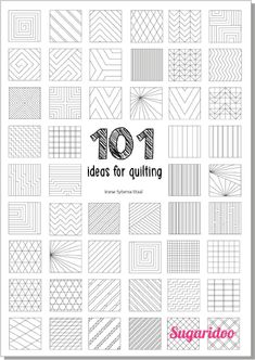 the top ten designs for quilting is shown in black and white, with text that reads