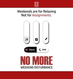 Weekends are for relaxing, not for assignments.

No more weekend disturbance. Research Writing, Essay Help, School Study Tips, Research Paper, Study Tips, Work On Yourself, This Weekend