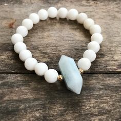 Aquamarine Bracelet Stone Bracelet Beaded Stretch Bracelet - Etsy Cleansing Stones, Bracelet Stone, Aquamarine Bracelet, Vermeil Jewelry, Bracelet Beaded, Healing Bracelets, Threader Earrings, Beaded Stretch Bracelet, Agate Beads