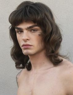 men long hairstyle haircut 80s Hairstyles Men Long, 70s Hairstyles Men Long, Men With Bangs Long Hair, Guys With Bangs Long Hair, Fringe Haircut Men Long Hair, Long Hair With Bangs Drawing, Mens Mod Haircut, 1970s Mens Hair