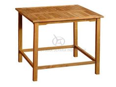 a wooden table sitting on top of a white background