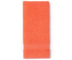 an orange towel on a white background