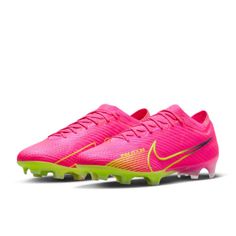 the nike vapor soccer shoe in pink and yellow