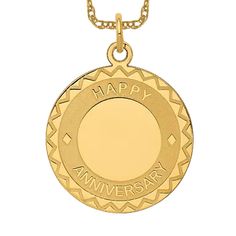 Anniversary Necklace, Fine Jewelry Gift, Chain Pendant, Selling Jewelry, Happy Anniversary, Necklace Chain, Solid Yellow, Chain Pendants, Gold Material