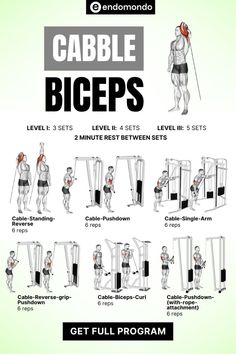 the instructions for how to do cable biceps