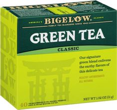 bigelow green tea classic - 40 ctr, case of 24 boxes / carton