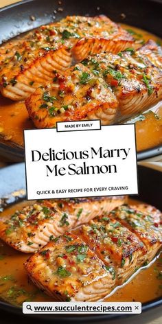 delicious mary me salmon recipe in a skillet