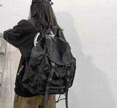 Korean Trendy Ins Streetwear Backpacks Casual Punk Drawstring Rucksacks New High-capacity Solid Schoolbags Men Women Travel Bags Main Material: POLYESTER Lining Material: POLYESTER Backpacks Type: Softback Handle/Strap Type: soft handle Exterior:... Casual Punk, Backpack Fashion, Backpack Brands, Waterproof Backpack, Large Backpack, College Student, Men's Backpack, Female Travel