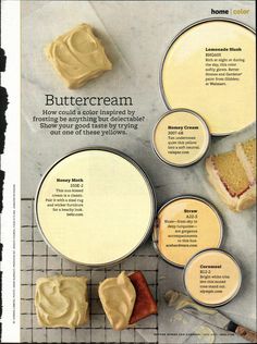 an advertisement for buttercream is shown in the magazine's article about how to make buttercream