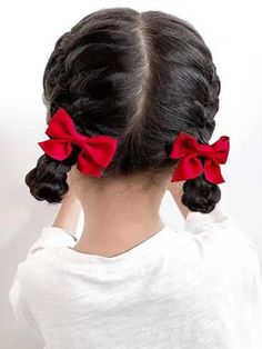 ATTENTION : DANGER D'ÉTOUFFEMENT-Petites pièces, pas pour les enfants de moins de 3 ans.2 pièces Fille à nœud papillon mignon Épingle à cheveux pour cheveux Décoration Rouge foncé    Étoffe Blocs de couleur,Lettres,Unicolore    Kids Accessories, size features are:Bust: ,Length: ,Sleeve Length: Kids Cornrow Hairstyles Natural Hair, Natural Cornrow Hairstyles, Kids Cornrow Hairstyles, Mixed Kids Hairstyles, Girl Hair Dos, Face Shape Hairstyles, Toddler Hairstyles Girl, Bow Hairstyle, Ribbon Hairstyle