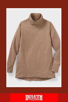 Tell chills and pills to fluff off with a fleece layer that won’t leave you cold – introducing the Frost Lake Fleece Tunic! Duluth Trading Company, Duluth Trading, Tunic Length, Womens Tunics, Hand Warmers, Fleece Fabric, Polyester Fabric, Tunic Tops, Lake