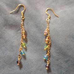 Beautiful Dangling Earrings Colorful Glass Beads Gold Tones Setting 925 Earring Hooks Come W/ Earring Backs New Item Dangly Earrings Bead, Pumpkins Crafts, Diy Pumpkins Crafts, Diy Pumpkins, Fall Jewelry Trends, Bead Dangle Earrings, Diy Earring, Earrings Colorful, Earring Ideas