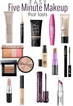 The best makeup products to use for a fast + easy 5 minute makeup routine. Five Minute Makeup, 5 Minute Makeup Routine, Eye Ideas, 5 Minute Makeup, Natural Everyday Makeup, Skin Care Routine For 20s, Mascara Eyeliner, Beauty Games, Beauty Tips And Tricks