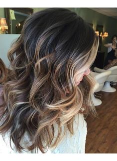 Tmavý Blond, Brunette Balayage, Beautiful Brunette, Fall Hair Color For Brunettes, Balayage Brunette, Ombre Hair Color, Long Wavy Hair