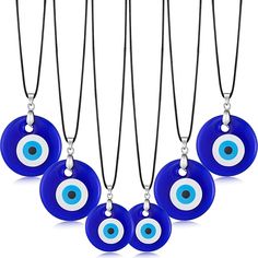 With this protection amulet you can hang anywhere in your home, work place or carry around you in your purse or car. This Evil Eye amulet protects against low vibrational people have are very envious, low vibrational entities and low vibrational people. That either wish to cause you harm or misfortune.   These evil eye charms not only help absorb the bad energy in your home they’re a talisman that really helps bring you good fortune and a positive mindset each and every day.  In my practice it i Triquetra Necklace, قلادات متدلية, Eye Pendant Necklace, Turkish Evil Eye, Protection Amulet, Amulet Necklace, Rope Chain Necklace, Protection Necklace, Blue Evil Eye