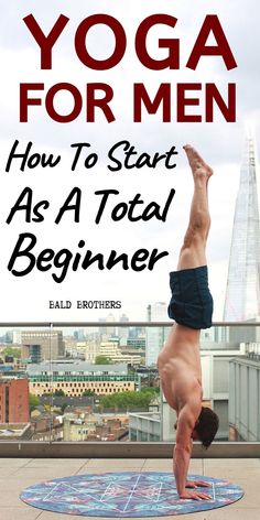 the cover of yoga for men how to start as a total beginner