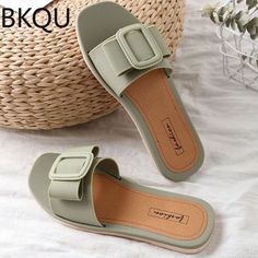 Shipping: Worldwide Express Shipping AvailableDelivery time: 7-15Days Fast ShippingReturns: Fast refund, 100% Money Back Guarantee.Brand Name: BKQUShoes Type: SlidesApplicable Place: OutsideUpper Material: PVCHeel Height: Flat (≤1cm)Origin: Mainland ChinaCN: ZhejiangSeason: SummerHeel Type: Flat withItem Type: SlippersModel Number: v283Fashion Element: BuckleDepartment Name: AdultOutsole Material: PVCWith Platforms: NoStyle: ELEGANTInsole Material: PVCPattern Type: SolidFit: Fits smaller than us Shoes Gift Ideas, Palm Slippers, Flat Slippers For Women, Korean Sandals, Flat Slippers Sandals, Flat Slippers, Shoes Boots Heels, Fashion Slippers, Flat Slipper