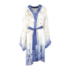 Check out this item from 1stdibs! Roberto Cavalli Tie-knot Kimono Dress - '90s: https://www.1stdibs.com/id-v_23430832 Summer Silk Kimono With Tie Waist, Cavalli Aesthetic, 1998 Runway, Greek Style Dress, Open Front Dress, Roberto Cavalli Dress, Dresses Aesthetic, Women Jackets, 90s Dress