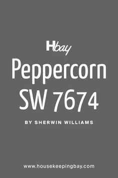 the bay peppercorn logo is shown in white on a gray background with words