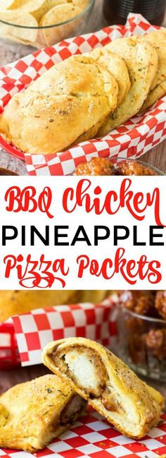 this bbq chicken pineapple pizza pockets is the perfect appetizer for any party