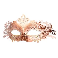 PRICES MAY VARY. MATERIAL: This masquerade mask made of ABS base inlaid metal and sparkling rhinestones GORGEOUS AND ABSOLUTELY WELL MADE: Graceful line design, manual assembly and beautiful hand paint pattern, great for your masquerade dress VARIETY ACTIVITIES: Perfect for Masks Masquerade Ball, Mardi Gras, Ball, Venetian, Halloween, Christmas party, Carnivals, Wedding, Prom, Fashion Shows, Costume Party and so on. FITS ALL: One size fits all, worn this masquerade mask with satin ribbons so tha Rose Gold Masquerade Mask, Handmade Mask, Gold Masquerade Mask, Ball Mask, Gold Powder, Venetian Masks, Masquerade Party, Masks Masquerade, Masquerade Mask