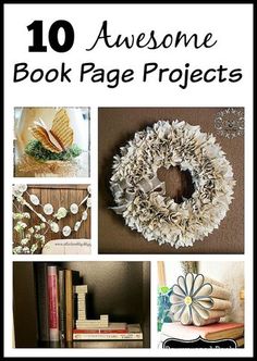 10 awesome book page projects for the home