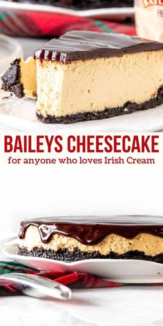 bailey's cheesecake for anyone who loves irish cream on the top and bottom