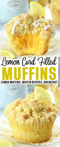 lemon curd filled muffins on top of each other