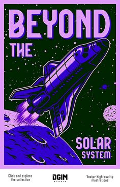 the poster for beyond the solar system shows an image of a space shuttle in flight