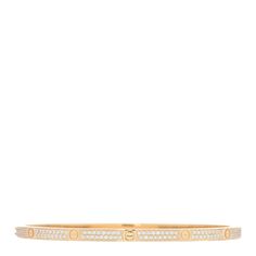 This is an authentic CARTIER 18K Yellow Gold Pave Diamond Small LOVE Bracelet 19. The bracelet is crafted of 18 karat yellow gold and features a hinged bangle with the signature engraved LOVE screw symbol motifs and pave-set round brilliant cut diamonds, approximately 1.00 total carat weight. Cartier Pave Love Bracelet, Pave Bracelet, Cartier Jewelry, Love Bracelet, Price Quote, Cartier Love, Yellow Gold Bracelet, Hinged Bangle, Love Bracelets