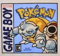 the back side of a nintendo gameboy cover with an image of two pokemon characters on it