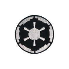 a black and white star wars insignia on a white background