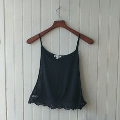 Cotton Candy Black Lace Trim Open Side Cami Crop Top Size M The Pits Are Cut Very Deep, So This Would Best Be Worn With A Bralette Or As Beach Cover Nwt Let Me Know If You Have Questions Black Top With Built-in Bra For Day Out, Black Summer Tops With Built-in Bra, Black Tops With Built-in Bra For Summer, Black Top With Built-in Bra For Summer, Black Cami Top For Spring, Black Sleeveless Crop Top With Lace Trim, Black Sleeveless Lace Crop Top, Black Crop Top Camisole For Spring, Black Camisole Crop Top For Spring