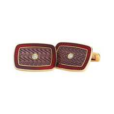 Victor Mayer Dorian Red Enamel Cufflinks 18k Yellow Gold with Diamonds Cufflinks, 18k yellow gold, fire enamel, 2 brilliant-cut diamonds total 0.08 ct, G VS Reference: V1341/BB/00/00/102 Material: 18k yellow gold Diamonds: 5 brilliant-cut diamonds total 0.08 ct, G VS Dimensions: approx. 16 mm x 23 mm We offer this piece of jewelery in yellow, white and rose gold as well as with a large selection of other enamel colors. Each of our jewellery pieces has an individual limit number engraved inside o Enamel Cufflinks, Diamond Cufflink, Jewelry Photography Styling, Photography Styling, Jewelry Photography, Enamel Jewelry, 00 00, Casual Elegance, Modern Jewelry