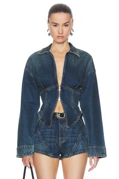 Cool Denim Jackets, Recycled Scarves, Fits For Women, Denim Top Women, School Locker, Unique Fits, Creation Couture, Blue Dream, Thrift Fashion