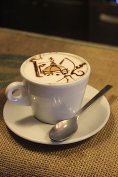 a cup of coffee with the words 6 cafes to visit in florence italy