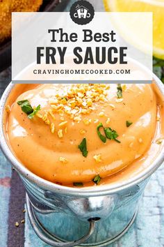 the best fry sauce recipe in a silver bowl