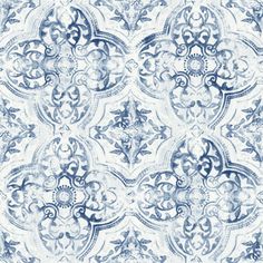 Quartet Wallpaper in White/Blue from the Mediterranean Collection by York Wallcoverings Modern Mediterranean Wallpaper, Where To Buy Wallpaper, Mediterranean Wallpaper, Wallpaper House Design, Beachy Room, Sand And Sea, Garden Inspo, Strip Pattern, York Wallpaper