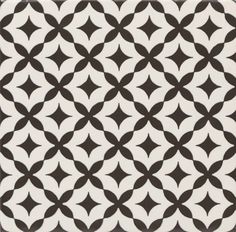 an abstract black and white tile design