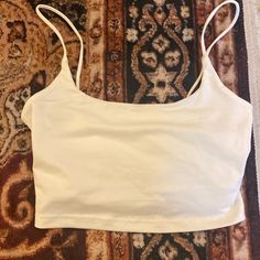 Never Worn! Bright White Bra Cami Croptop By Dazy For Shein; Size Xs White Tank Top With Built-in Bra For Day Out, Basic White Top With Built-in Bra, Seamless Cami Crop Top For Day Out, Fitted Camisole Tops For Loungewear, Bra-friendly Crop Top For Day Out, Casual Bra Friendly Tops For Day Out, Basic Cami Crop Top In A Specific Color, Basic Cami Crop Top, Solid Basic Cami Crop Top