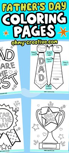 father's day coloring pages for children