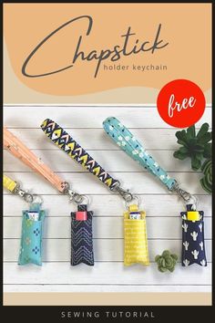 the sewing pattern for this keychain is easy to sew