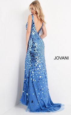 Jovani 02479 Form fitting cut glass embellished prom dress, long skirt with slit, sleeveless bodice with V neck and open back. Ornate Dress, Nude Skirt, Fitted Sheath Dress, Prom Dresses Jovani, V Neck Prom Dresses, Prom Dresses Sleeveless, Prom Dress Styles, Jovani Dresses, Pageant Gowns