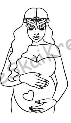 a pregnant woman holding her baby bump in her arms with the word love on it