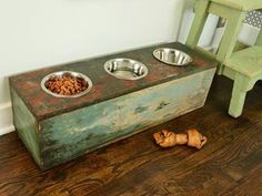 an image of a dog bed with food on the bottom and two dogs in it