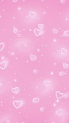 pink hearts wallpaper with stars and sparkles